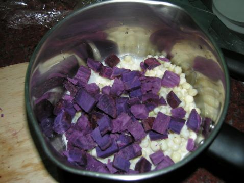 紫薯芡实糖水菜谱图解