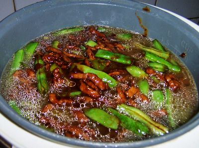 肉丝扁豆焖饭菜谱图解
