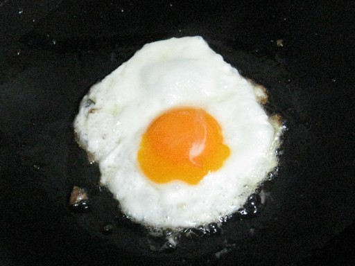 香菜鸡蛋炝锅面的做法图解