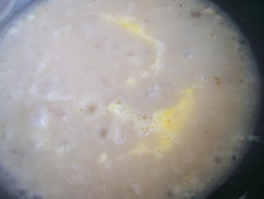 白菜蛋花面糊汤