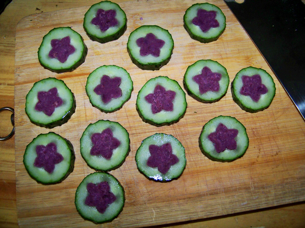 紫薯黄瓜圈怎么煮