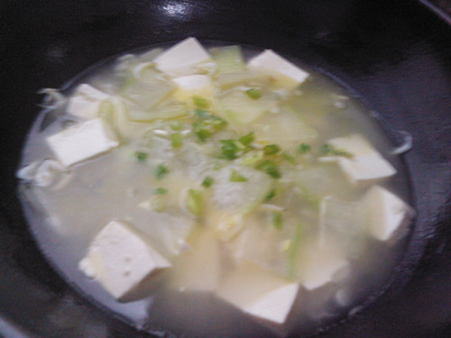 冬瓜虾米豆腐汤怎样煮