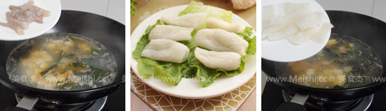 竹荪鲜虾豆腐海带汤菜谱图解