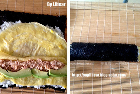 鳄梨金枪鱼寿司卷的做法图解